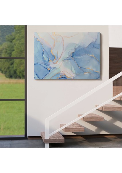 - Mürekkep ve Alkol Elementleri ile Mermer Deseni Verilmiş Kanvas TABLO-5044 indirimleri