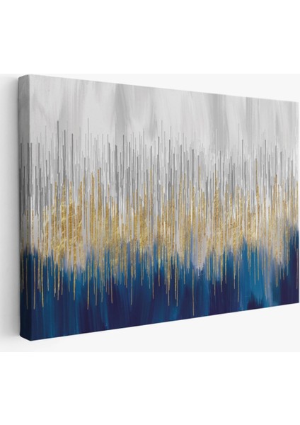 - Mavi ve Gold'un Müthiş Uyumu Modern Kanvas TABLO-5046 fiyatları