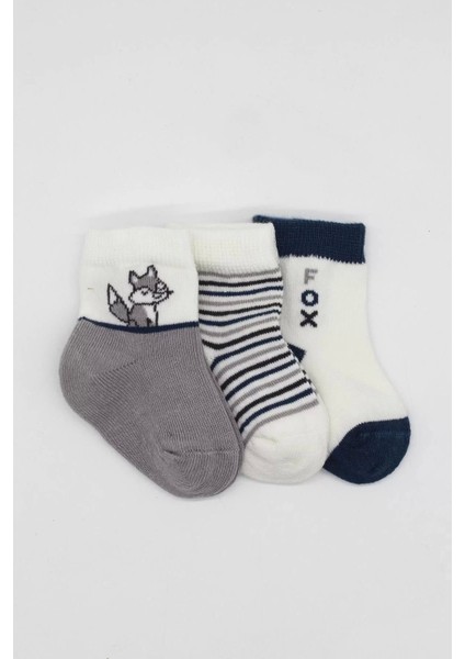 3'lü Penye Soket Çorap BS10109 Gri fiyatları