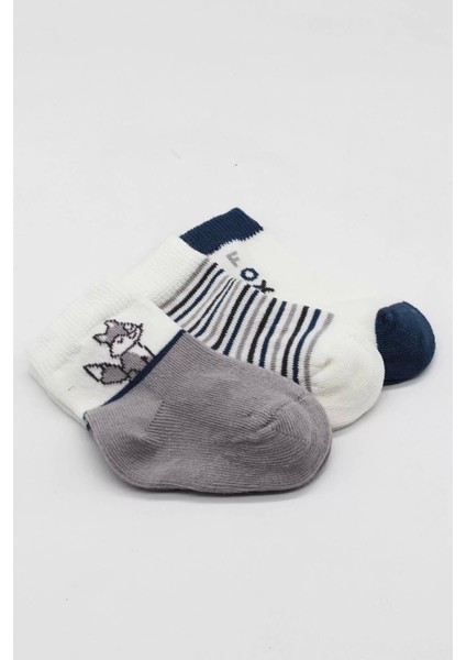 3'lü Penye Soket Çorap BS10109 Gri fırsatları