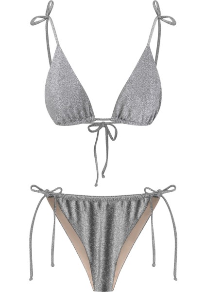 Lureks Haki Üçgen Bikini Takım