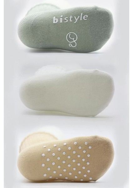 Basic Kaymaz Penye Soket Çorap 3'lü BS10107 Nil Ekru Bej indirimleri