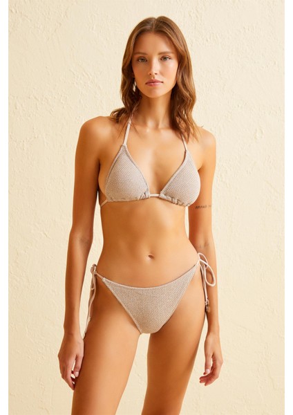 Simli Triko Vizon Üçgen Bikini Takım fiyatları