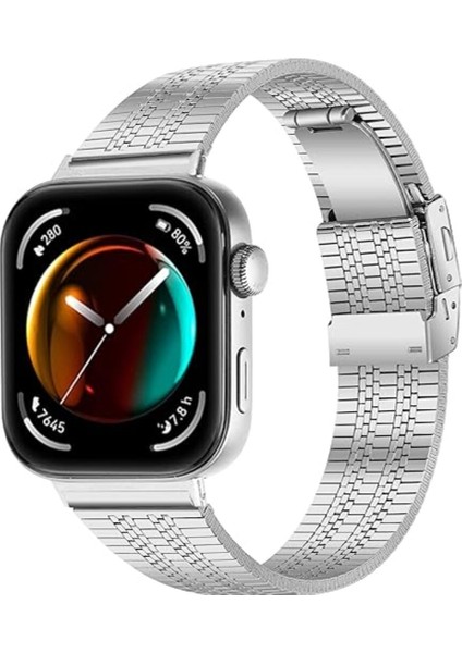 Huawei Watch Fit 3 / Fit 4 / Fit 4 Pro Metal Ince Zarif Bakla Paslanmaz Balık Pulu Old Money Kordon fiyatları
