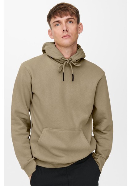 Only & Sons Kapüşonlu Pamuklu Erkek Sweatshirt - 22018685