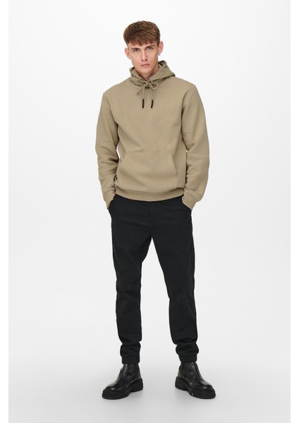 Only & Sons Kapüşonlu Pamuklu Erkek Sweatshirt - 22018685 fırsatları