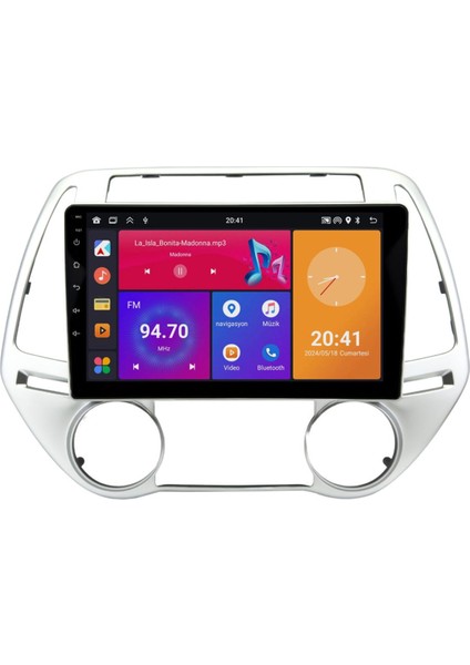 Hyundai I20 Android Multimedya Sistemi (2012-2014) NV664 Teyp NV6642K