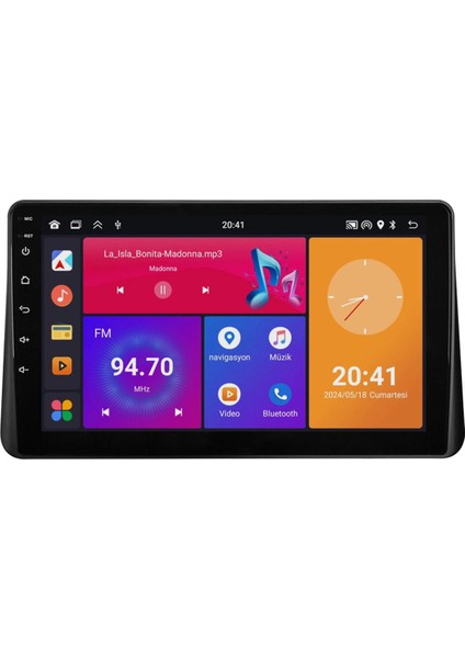 Ford Courier Android Multimedya Sistemi (2013-2024) 6+64 GB Teyp 2k QLED