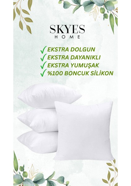 | 8 Adet | Ultra Dolgun Kare Kırlent Içi Yastık | Boncuk Silikon | Boncuk Elyaf | Antialerjik Kumaş | Premium | Kırlent Içi, Kırlent Iç Yastığı, Yastık Içi Yastık, Kırlent Içi Yastık Silikon Dolgulu |