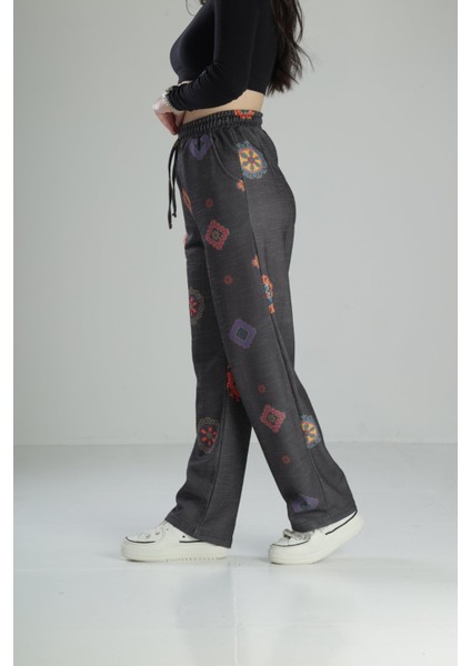 Etnik Desenli Baggy Pantolon