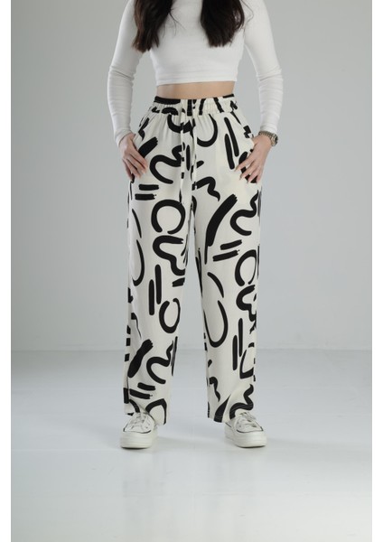 Etnik Desenli Baggy Pantolon