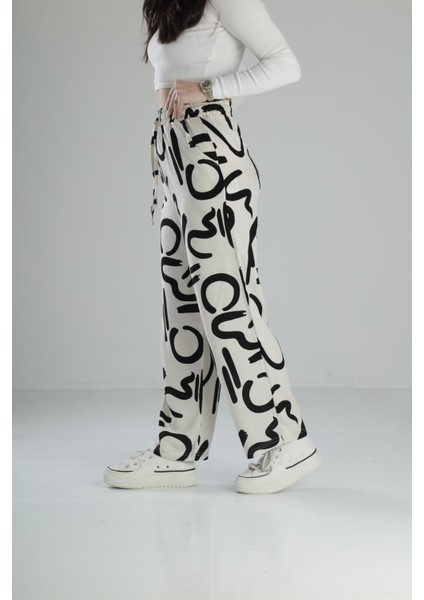 Etnik Desenli Baggy Pantolon