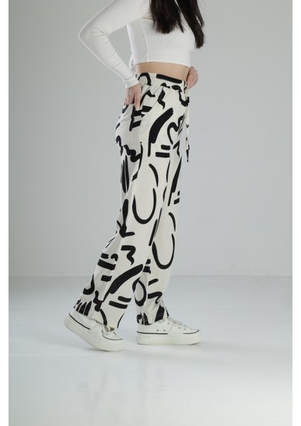 Etnik Desenli Baggy Pantolon