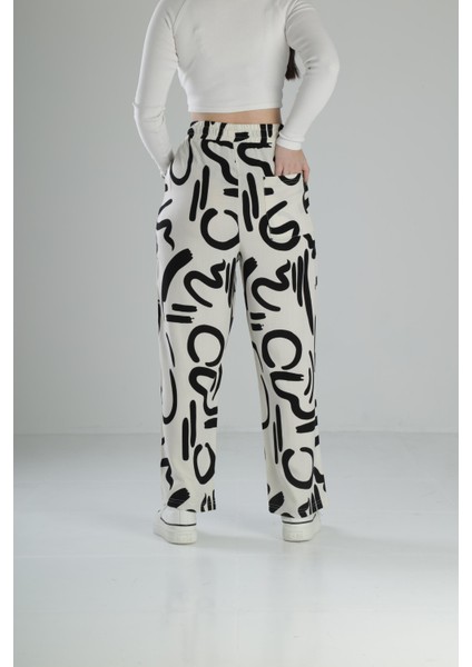 Etnik Desenli Baggy Pantolon