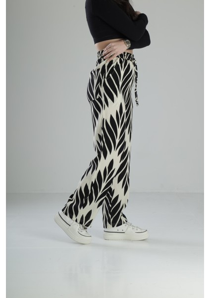 Yaprak Desenli Baggy Pantolon modelleri