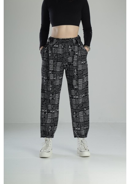 Kemer Detaylı Etnik Baggy Pantolon