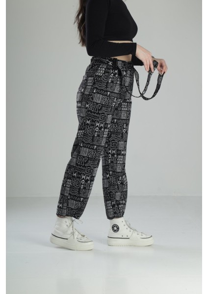 Kemer Detaylı Etnik Baggy Pantolon