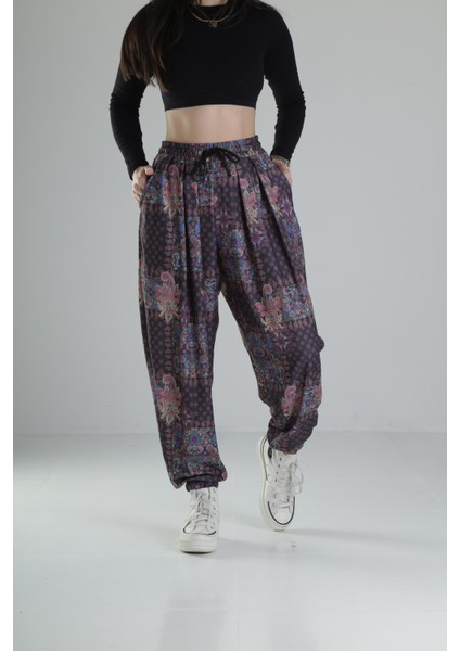 Çiçek Desenli Jogger Pantolon