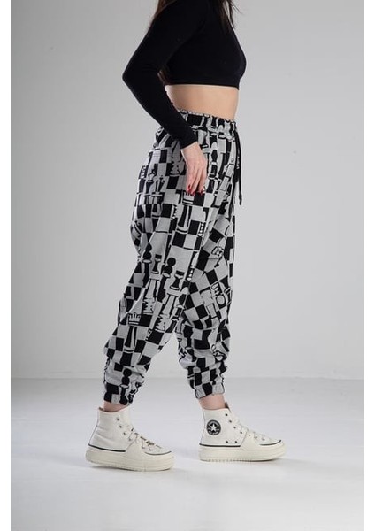 Satranç Desenli Spor Şalvar fiyatları