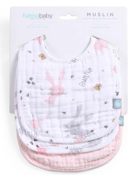 Önlük Seti / 3 Parça - Rabbit - Pembe - 0-1 Yaş fiyatları