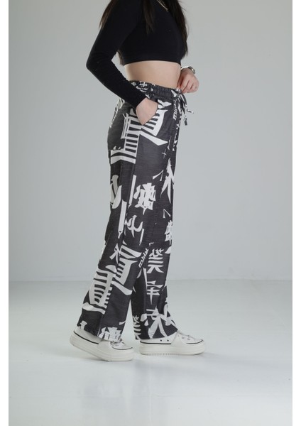 Chinese Desenli Baggy Pantolon modelleri