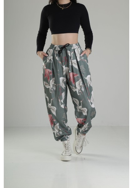 Chinese Desenli Pileli Jogger
