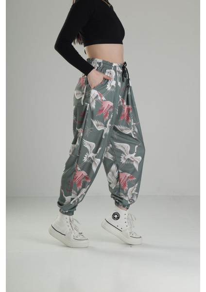 Chinese Desenli Pileli Jogger modelleri