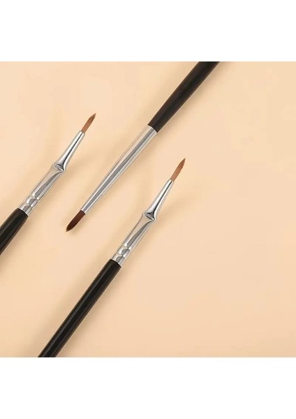 Eğimli Eyeliner Fırçası, Düz Kapatıcı Fırça, Detaylı Makyaj Için Ince Kavisli Fırça