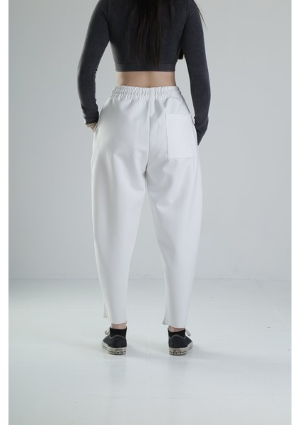 Likralı Ekru Tasarım Pantolon fırsatları