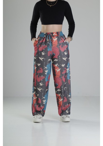 Etnik Desenli Baggy Pantolon