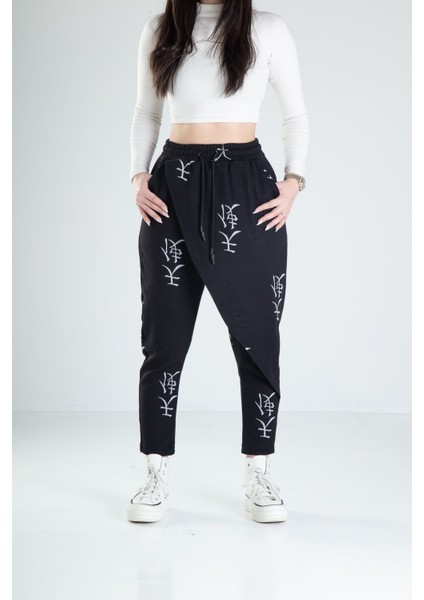 Chinese Desenli Yarım Etek Pantolon