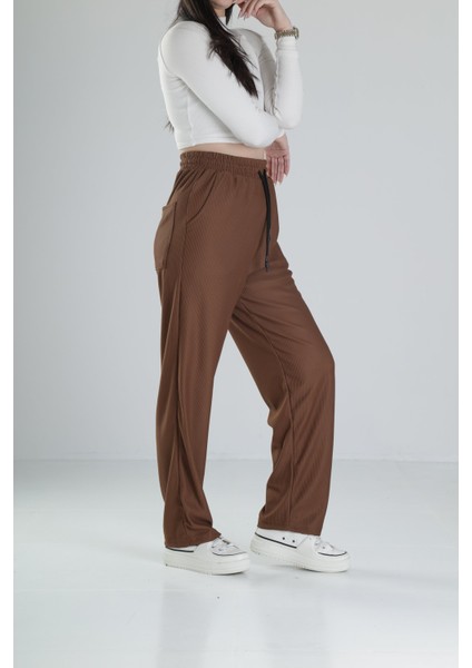 Kahverengi Fitilli Kumaş Pantolon modelleri