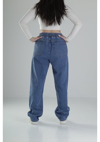 Mavi Baggy Kot Pantolon indirimleri