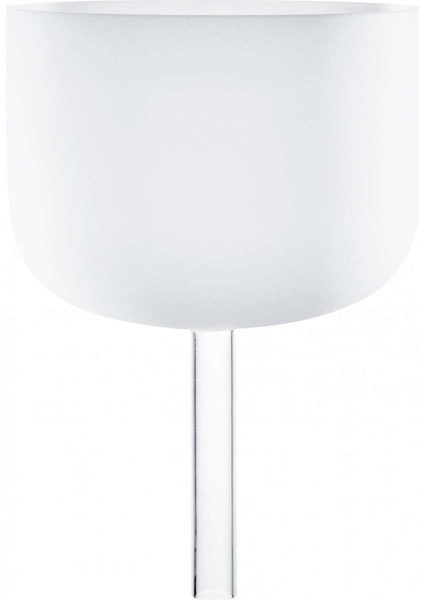 Sonic Energy 10" White-Frosted Crystal Singing Bowl With Handle F4, 432 Hz, Heart Chakra (CSBH10F)