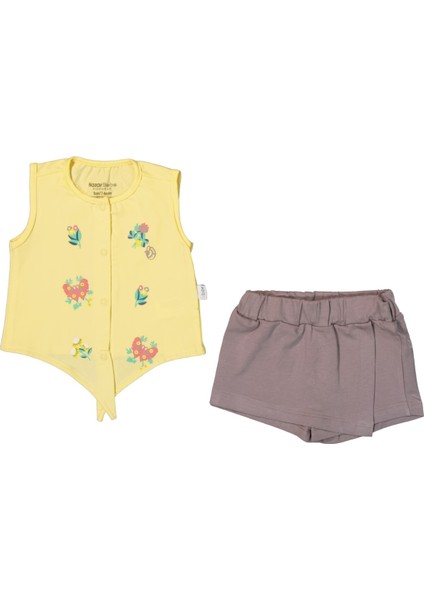 Kız Bebek Şort Etek Takımı