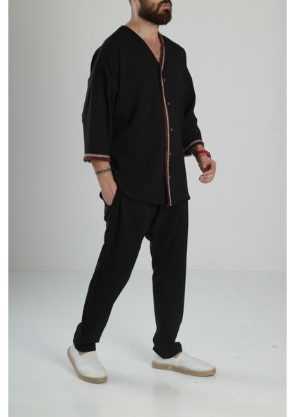 Gofre Kumaş Siyah Takım modelleri