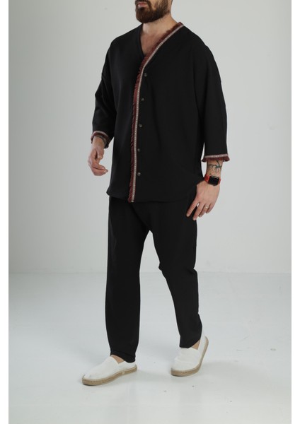 Gofre Kumaş Siyah Takım fırsatları