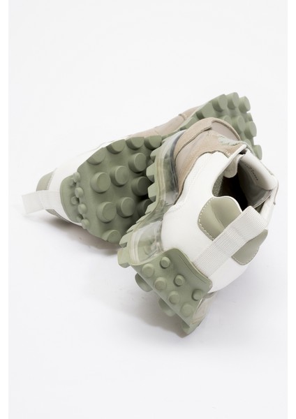 Erkek Sneaker Bağcıklı Rahat Taban Spor Ayakkabı Gerçek Deri 19323 Su Yeşili fırsatları