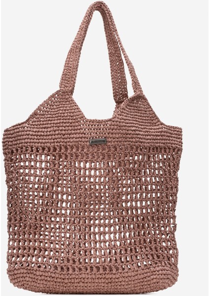 Kadın Hasır El Yapımı Omuz Çantası Zy 25004 Bordo