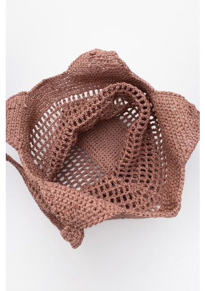 Kadın Hasır El Yapımı Omuz Çantası Zy 25004 Bordo indirimleri