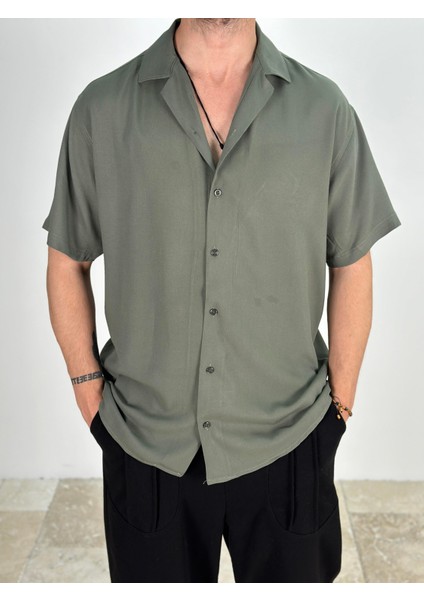 Pamuk Kumaş Haki Gömlek