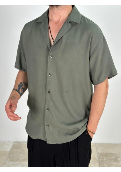 Pamuk Kumaş Haki Gömlek modelleri