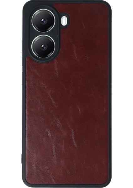 Xiaomi Poco X7 Pro Kılıf Aras Deri Kapak - Bordo Ferrg