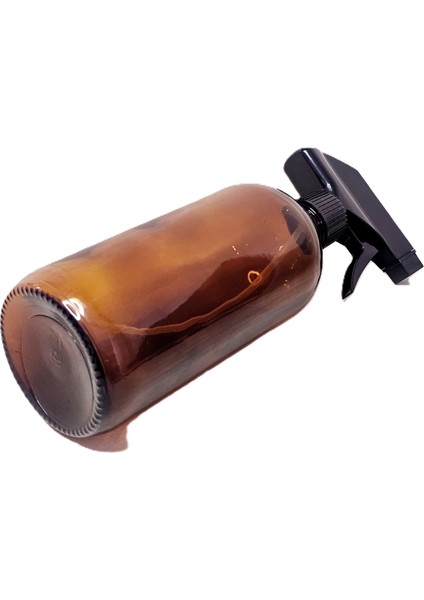 Amber Isıya Dayanıklı Cam Şişe Fısfıslı ve Kapaklı 500 ml