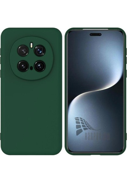 Honor Magic 7 Pro Uyumlu Silikon Kılıf - Kamera Korumalı Esnek Pastel Renk Kapak - Yeşil