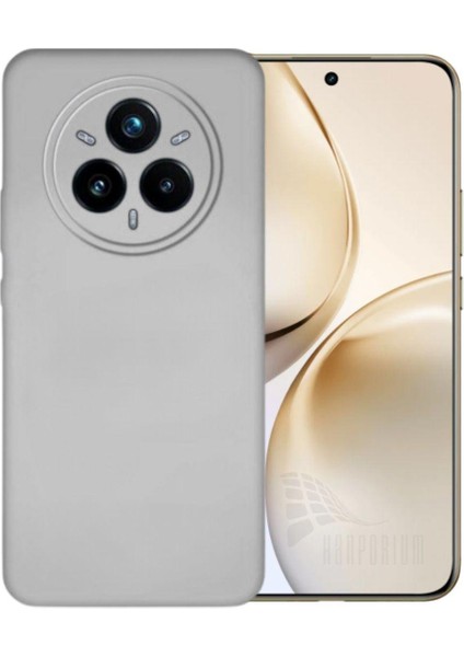 Realme 14 Pro Uyumlu Silikon Kılıf - Kamera Korumalı Esnek Pastel Renk Kapak - Gri