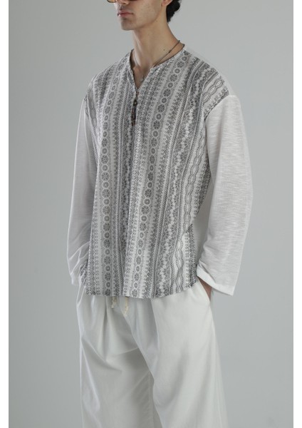Etnik Desenli Yazlık Sweat