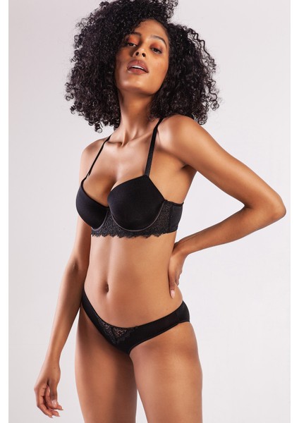 Garland Big Size Plunge Bra, Black Konforlu ve Şık Sütyen