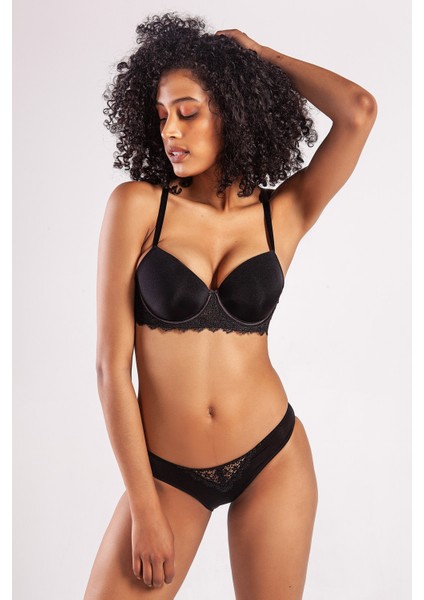 Garland Big Size Plunge Bra, Black Konforlu ve Şık Sütyen