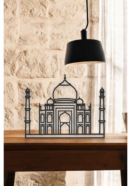 Tac Mahal Line Art Figür - Minimalist Dekor & Koleksiyon, Ev Dekoru, 3D Baskı